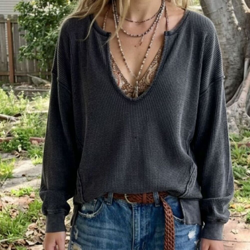 We The Free Boho Oversized Cozy Buttercup Thermal